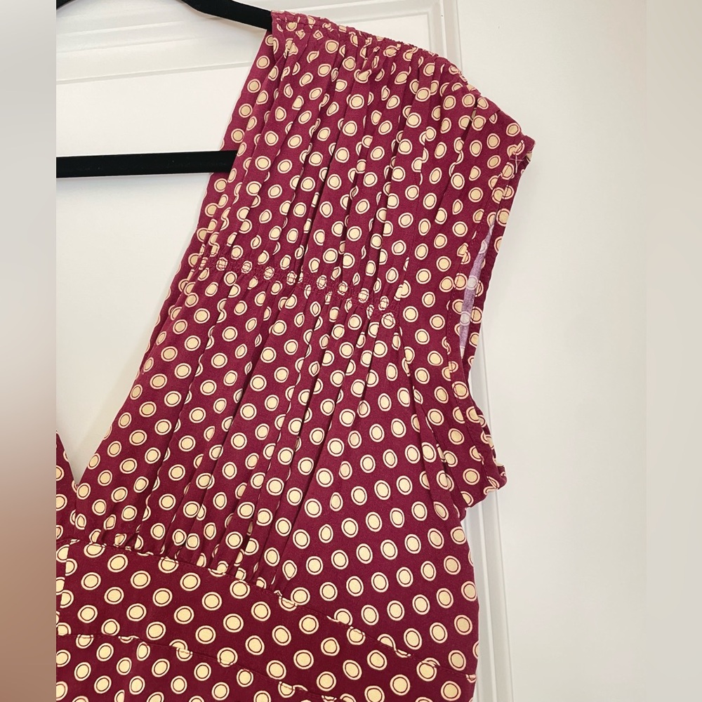 Trashy Diva Women's Medium 1940's Pin Up Style Midi Dress Polka Dot Vtg Print - Picture 8 of 16